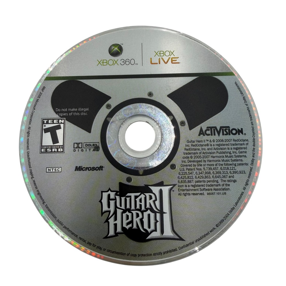 Guitar Hero II 2 Xbox 360 Activision Microsoft Video Game Disc Only NTSC T Teen